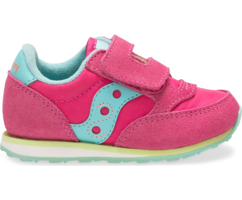 Saucony Baby Jazz Hook & Loop Kids\' Sneakers Pink / Turquoise | AU 726BEXC